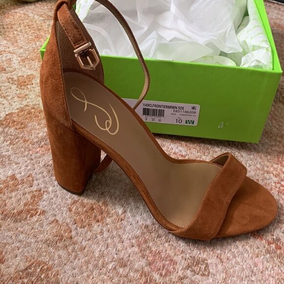 NIB Sam Edelman Yaro Block Heel Brown Suede - Picture 3 of 6